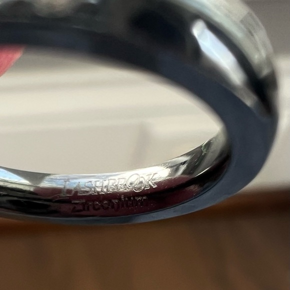 Black Titanium Lab Grown Diamond Eternity Band - Picture 5 of 5